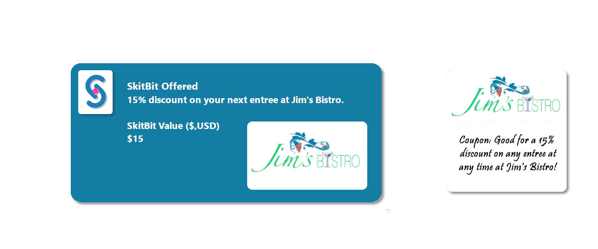 SkitBits offer and reward cards