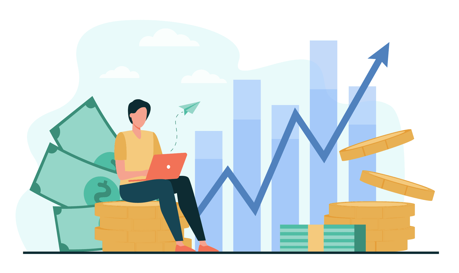 Investment and financial growth illustration